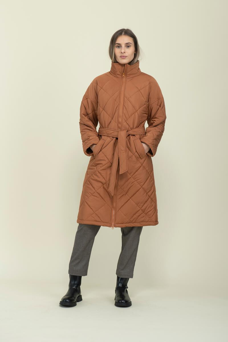 Brown long hotsell puffer coat