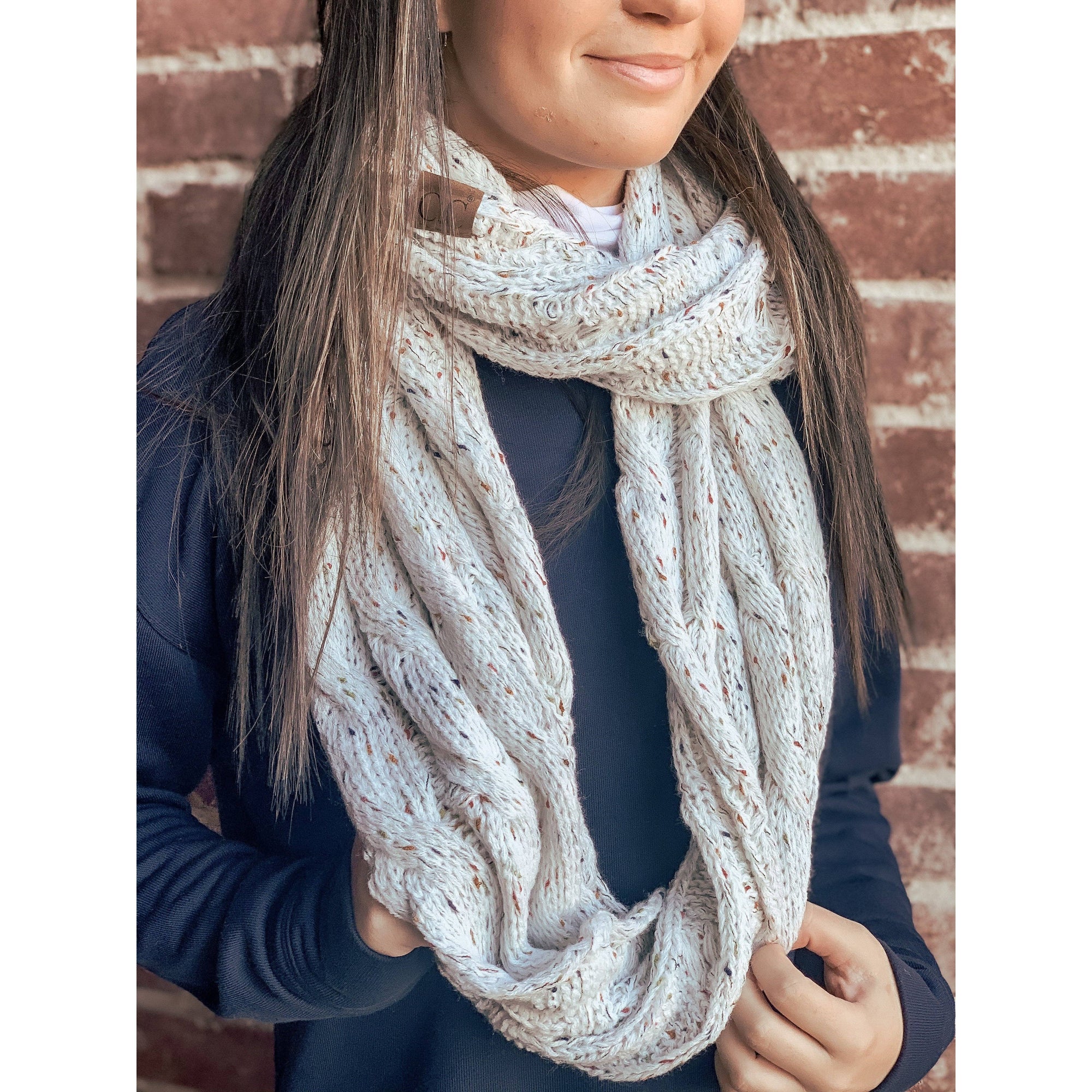 Flecked CC Infinity Scarf SF33