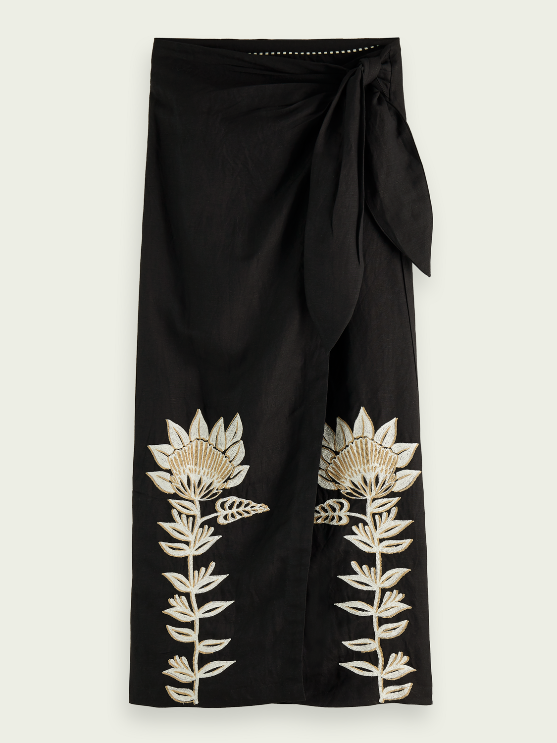 Embroidered Midi Skirt - The Loop